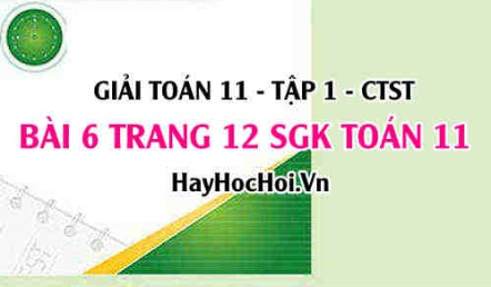 Giải bài 6 trang 12 Toán 11 tập 1 SGK Chân trời sáng tạo